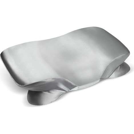 Taie d'oreiller en Satin pour Oreiller de Soutien du Cou, taie d'oreiller pour Oreiller Cervical (Gray) (1/5)