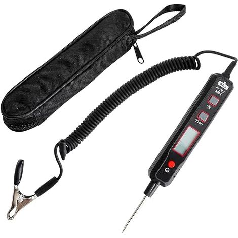 12V-100V Automotive Circuit Tester - LCD Digital Car Fuse Tester with Backlight, Audible Alarm, Auto Shut-Off and Built-in Light, Accurate Fuse Tester for Car, Motorcycle (1/5)