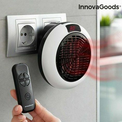 Radiateur Céramique pour prise avec Télécommande InnovaGoods 600W,de DEBUNS (1/5)