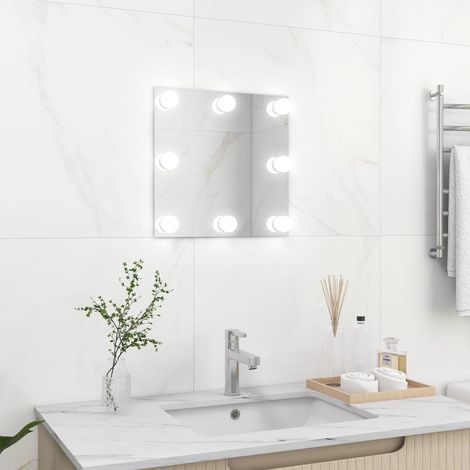 Wandspiegel mit LED-Beleuchtung Quadratisch Glas vidaXL (1/5)