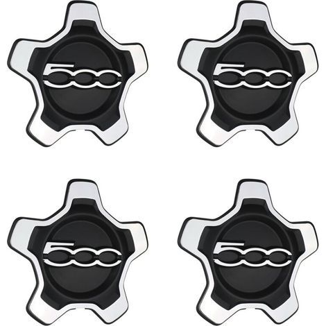 Lot de 4 Enjoliveurs de Roue Anti-Poussière Compatible Piaggio 500X 2016-2022 Argent (1/4)