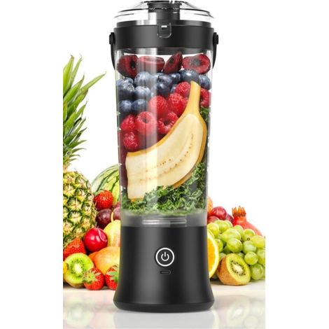 Mixeur/extracteur de jus électrique portable, lames en acier inoxydable, chargement USB, (1/5)