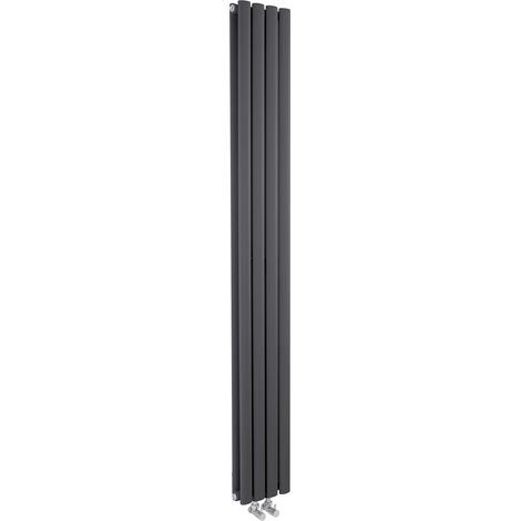 Balterley Pattingham Compact Vertical Double Panel Radiator, 1800mm x 236mm - Anthracite