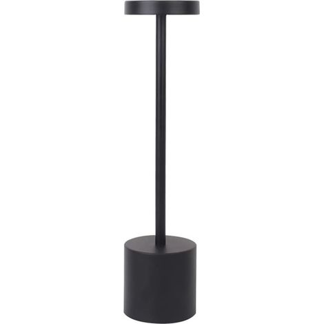 Lampe à poser sans fil rechargeable USB 3 couleurs d'éclairage Design minimaliste noir Idéale pour intérieur et extérieur 34 x 8 x 8 cm (1/5)