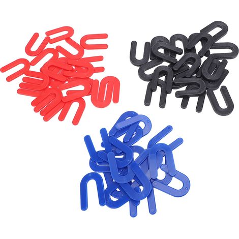 Lot de 60 cales en plastique en forme de U type fer à cheval pour joints carrelage 6mm 3mm 1.5mm calage réglage pose fenêtre mur rideau auto (1/5)