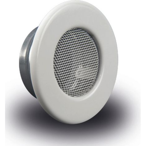 Grille de ventilation fixe, grille de ventilation spéciale à granulés blancs, raccord 80 mm, grille 130 mm (1/5)