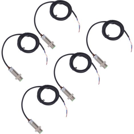 Packung mit 5 induktiven Näherungssensoren, 150 Hz, 2-Draht, normalerweise offen, Schutzart IP65, AC/DC 0–250 V (1/5)