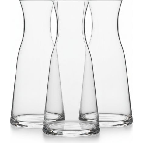 Set di 3 Caraffe in Vetro elegante Professionale MEZZO LITRO Moderna Vino Acqua Succhi Brocca bottiglia CL 50 per una Tavola Elegante Design in Vetro leggero Sonoro High-Tech Anti-Rottura Horeca (1/5)