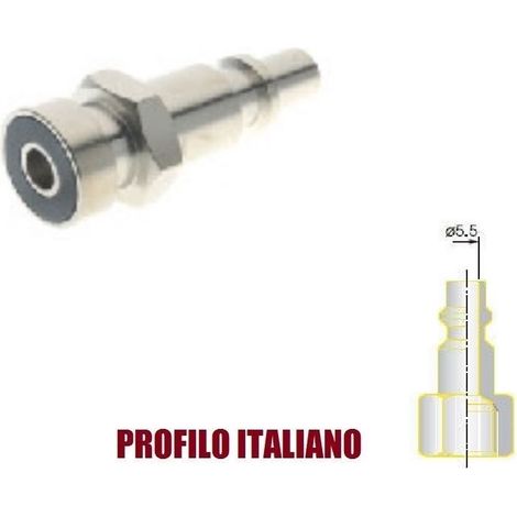 RACCORDO INNESTO RAPIDO ARIA COMPRESSA INNESTO ATTACCO A BAIONETTA PROFILO ITA