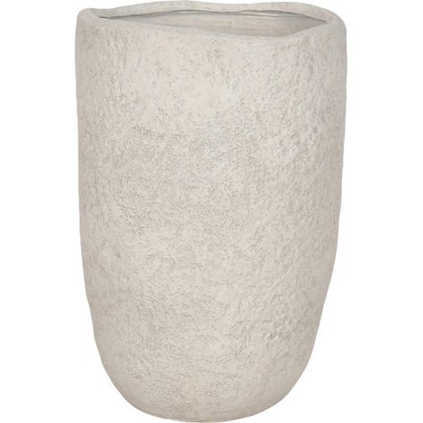 Vaso da Interno Rebecca Mobili Rosmira 42,5x29x29 Ossido di Magnesio Bianco Moderno
