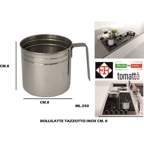 Bicchiere da cucina in metallo con manico rivadossi 8 cm