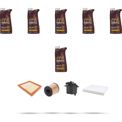 Kit tagliando 4 FILTRI e 6L OLIO compatibile con Land Rover Discovery Sport 2.2 Sd4 140kw dal 2014 (1/5)