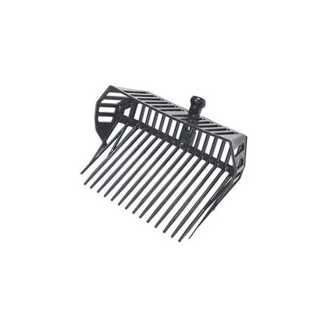 FORCA PER FIENO IN ABS CON CESTELLO  16 denti  cm.42  gr.780