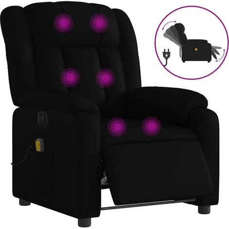 Maison Exclusive - Massagesessel Elektrisch Schwarz Kunstleder