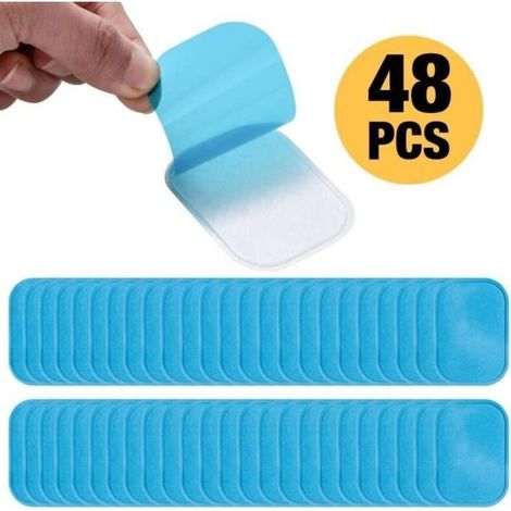 EMS Gel Pad - 48 Pcs Patch Electrostimulation Abs Électrodes Replacement de Feuille Gel Rechange