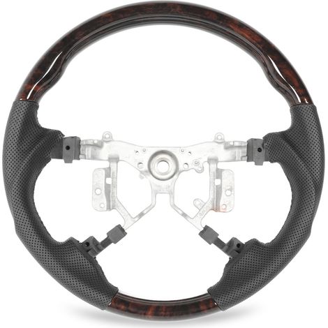 Hydro Dip – volant de remplacement en cuir perforé, pour Camry XV40 Highlander Previa 2007 à 2011, Grain de bois (1/5)