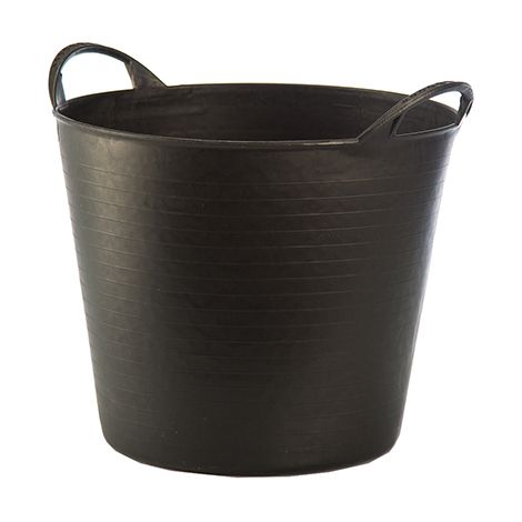 Cestino in plastica nero con due manici 26lt cap26 plasvidavi (1/2)