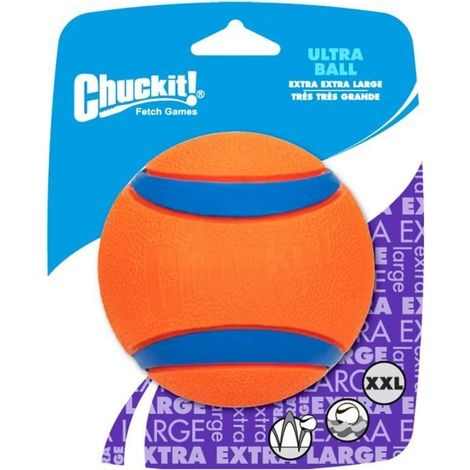Balle pour chien en caoutchouc - CHUCK IT - Taille XXL - Diamètre 11 cm - Caoutchouc naturel - Ultra durable - Élastique (1/4)