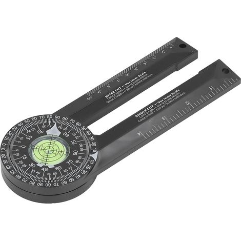 Équerre à onglet pour scie radiale rapporteur d'angle gravure laser boîtier O ABS avec crayon tilleul pour menuiserie (1/5)