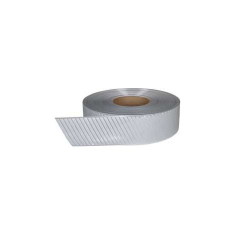 Cinta retroreflectante termoadhesiva con diseño VALENTO Pilesa. Cinta alta visibilidad para ropa de trabajo.  Gris plata