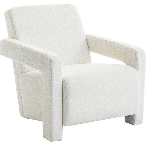 Poltrona in Tessuto bouclette Bianco - ISPARTA (1/5)