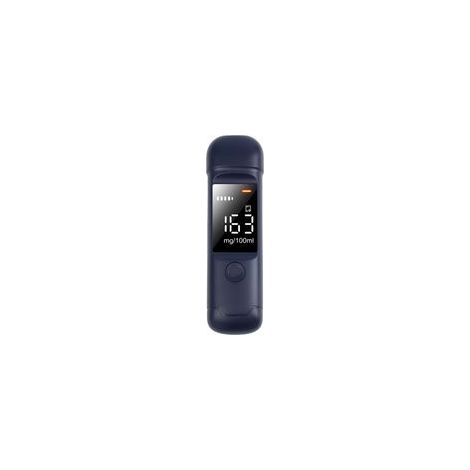 Testeur d'alcool portable sans contact avec écran numérique LCD, batterie rechargeable intégrée et voyants LED, analyse rapide de la respiration en moins de 5 secondes (bleu) (1/2)