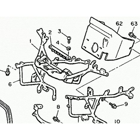 Yamaha 26H-28356-00 Support 1 du carénage 1 - Royale Venture 1300 88-91