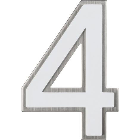 Alpertec Hausnummer 4 Nachtleuchtend  Hausnummern Hausnummerschild