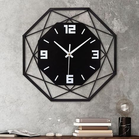 Metal Wall Clock Large Silent Wall Clock Wall (1/5)