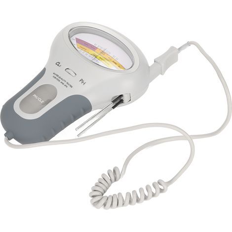Tragbares Chlor- und pH-Testgerät mit großem Display, batteriebetrieben, mit Sonde für Pool und Spa (1/5)