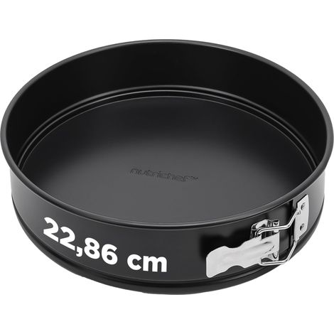 Nutrichef Tortiera 24 cm Apribile con Cerniera in Acciaio Antiaderente per Forno, Tortiera Fondo Rimovibile, Facile da Pulire, Ideale per Torte, Cheesecake e Crostate, Teglia da Forno fino a 230° (1/5)