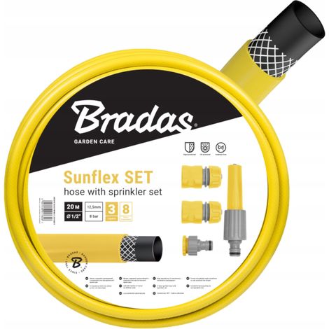 Kit d'arrosage avec tuyau Sunflex 20 m 1/2 Bradas WMS1/220SET (1/5)