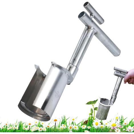 Trapiantatore da giardino, trapiantatore di alberi, strumento per piantare bulbi in acciaio inossidabile, trapiantatore, strumento portatile per trapiantare da giardino per scavare (1/5)