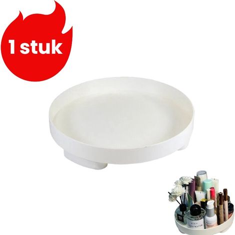 pièce - Étagère d'entrée ronde - Porte-clés - Organisateur de cosmétiques - Blanc (1/5)
