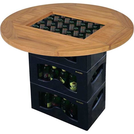 Bierkastentisch Teak 70 cm