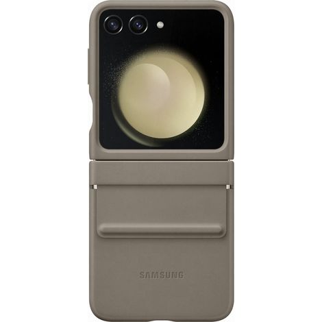 Custodia a scatto in ecopelle color etoupe per Samsung EF-VF731PAEGWW Z Flip5F731 (1/5)