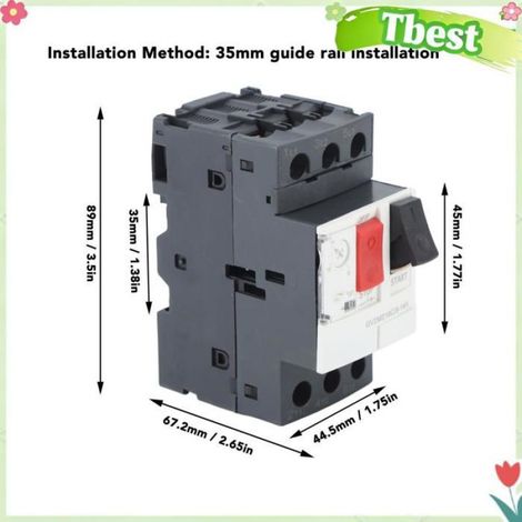 Disjoncteur Moteur - 35 mm Rail Montage - Protection Surcharge Et Court-Circuit - AC 690 V - 50/60 Hz - 1 Pièce (1/5)