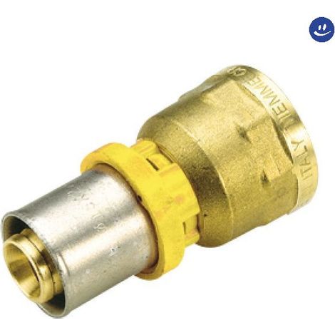 Raccordo per multistrato gas diritto femmina 16 x 3/4"