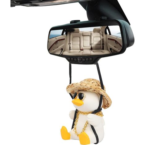 Décoration suspendue pour voiture en forme de canard, accessoire de rétroviseur, décoration intérieure, cadeau amusant pour femmes et hommes (1/5)