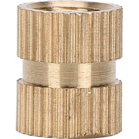 100 Pièces Douilles à Encastrer Laiton Double Alésage M6x10x8, Pièces de Fixation pour Travaux de Rénovation (1/5)