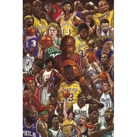 Poster Basketball Superstars 61x91.5cm.