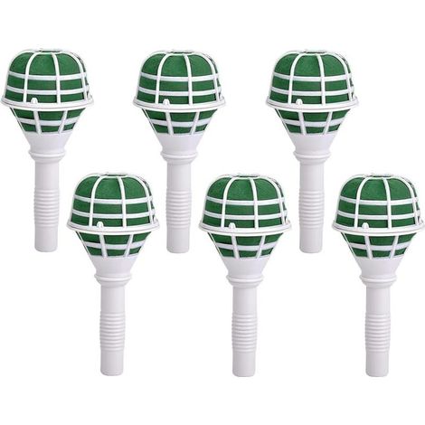 Lot de 6 supports de bouquet de mariage en mousse pour décoration de bouquet de fleurs artificielles, Blanc (1/5)