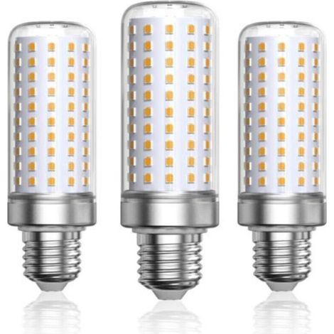 Pr Ampoule LED E27 Blanc Chaud 3000K, 1800LM, Équivaut à Ampoule Halogène 200W Lampe,Ampoules Maïs Lampe Led E27 pour salon, lustre, porche (Non dimmable,Lot de 3) (1/4)
