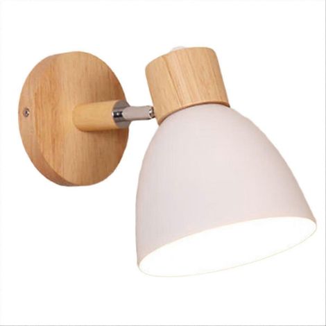 Applique murale LED de style nordique, lampe décorative simple en fer forgé, adaptée à l'éclairage intérieur des chambres, couloirs, salles à manger, etc., blanche. (1/5)