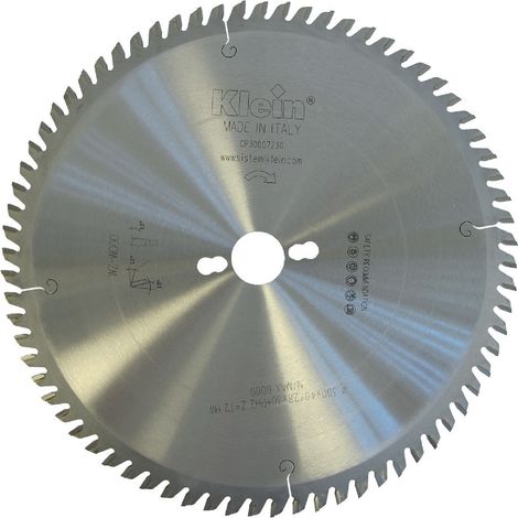 Lama circolare HW di grande spessore D=250, d=30, B/c=4.0/2.8, Z (Nr. denti)=40, Fori trasc.=PH02 CP250.04030 KLEIN (1/4)
