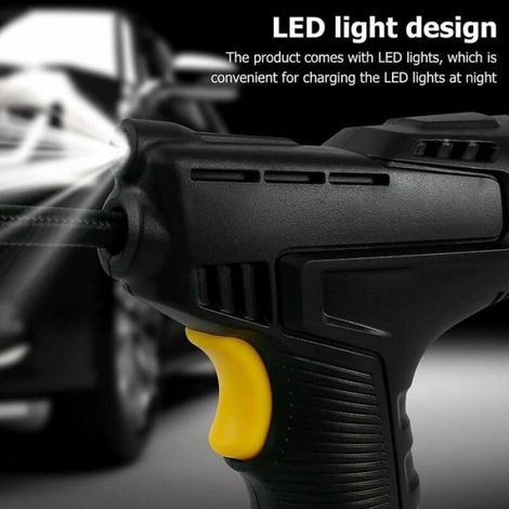 Compresseur Dair - Sans Fil - 120 W - Jauge De Pression Numerique LED - Pour Voitures Motos Velos - Batterie 2000 mAh (1/5)