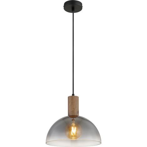 Globo ROMY Suspension en forme de dôme, noir mat, 1 x E27 (1/5)