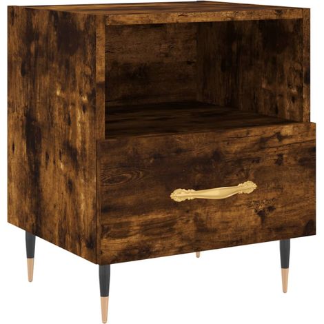 Maison Exclusive - Nachttisch Räuchereiche 40x35x47,5 cm Holzwerk