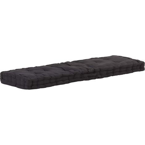 Maison Exclusive - Palettenkissen Baumwolle 120×40×7 cm Schwarz (1/5)