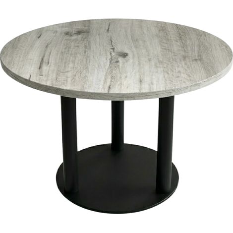 Table de restaurant intérieur DRIFT WOOD COUNTRY DIAMÈTRE 110 cm avec le pied JASON